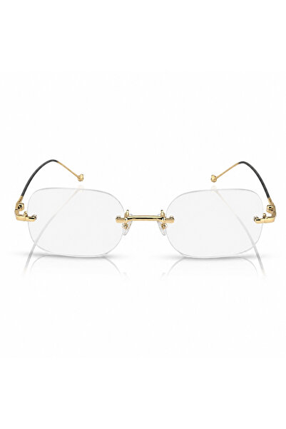 Matteo Ferari Ochelari de Soare Damă Rimless cu Lentile Transparente și Detal...