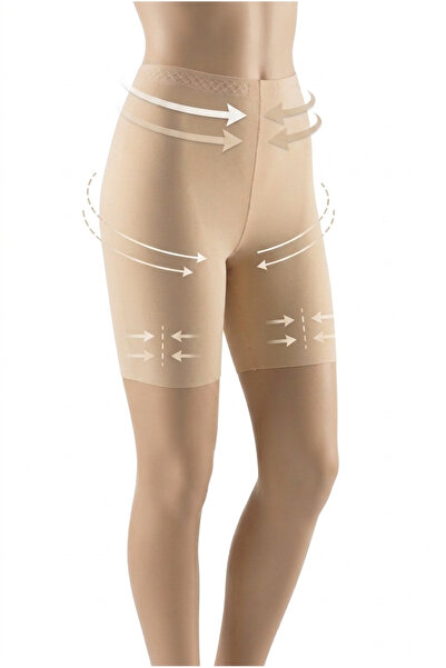 Altınay Laser Cut Long Tummy Control Corset Shorts – High Waist Firming Abdom...