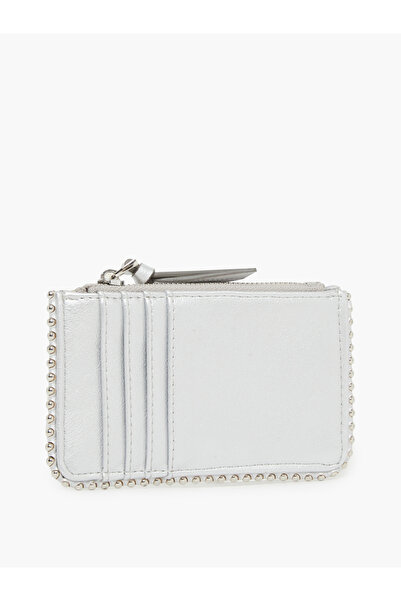 Styli Silver Studded Card Holder Wallet