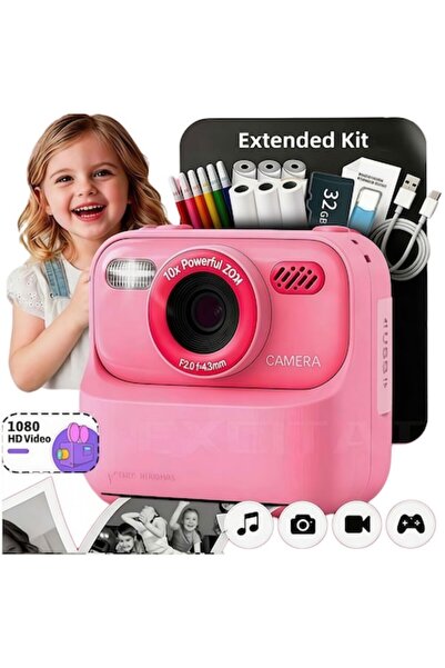 Excitat ®   Στιγμιαία Φωτογραφική Μηχανή για Παιδιά, Ζουμ 16x, Εγγραφή HD 108...