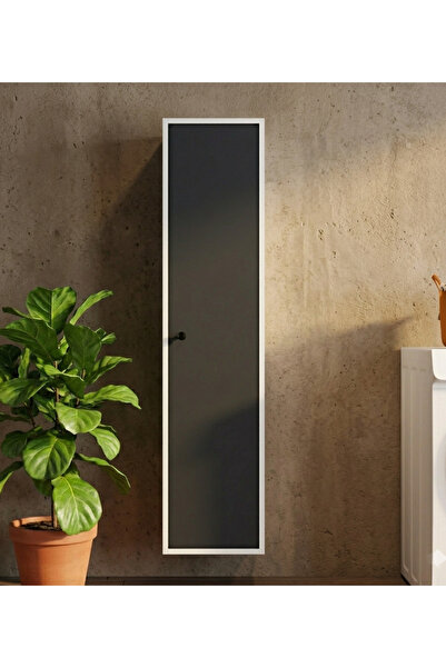 BAYOLD MOBİLYA LİNA BANYO DOLABI KİLER DOLABI ÇOK AMAÇLI DOLAP BEYAZ & ANTRASİT