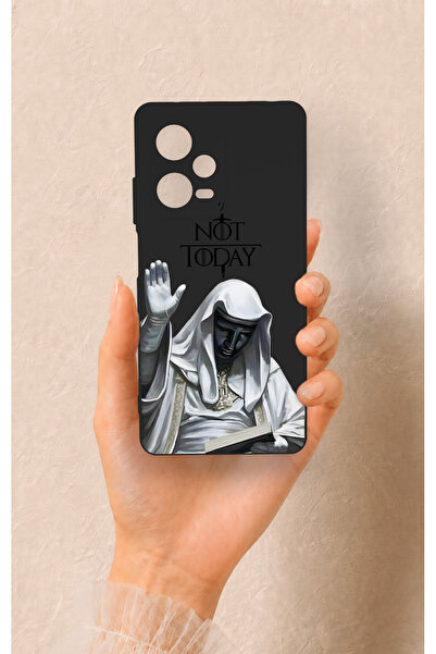 Vip Case Redmi Note 12 Pro 5G Uyumlu Not Today Desenli Silikon Kılıf