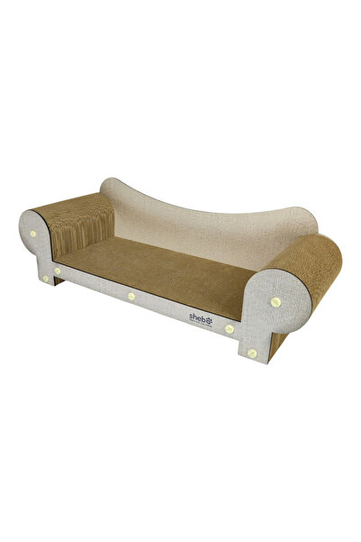 Rotipet Shebo Divan Premium Karton Kedi Tırmalama Koltuğu Gri 79x25x25 cm