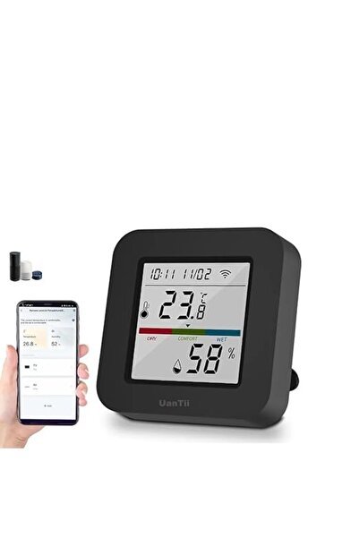 UanTii Tuya Smart Universal IR Remote With Temperature Humidity Sensor with D...