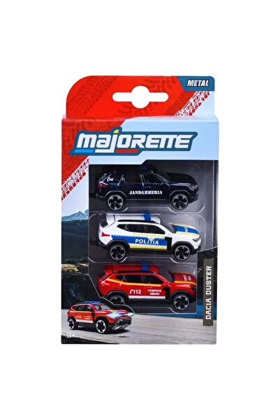 Majorette Set 3 masinute din metal, Majorette, Dacia Duster, 1:64
