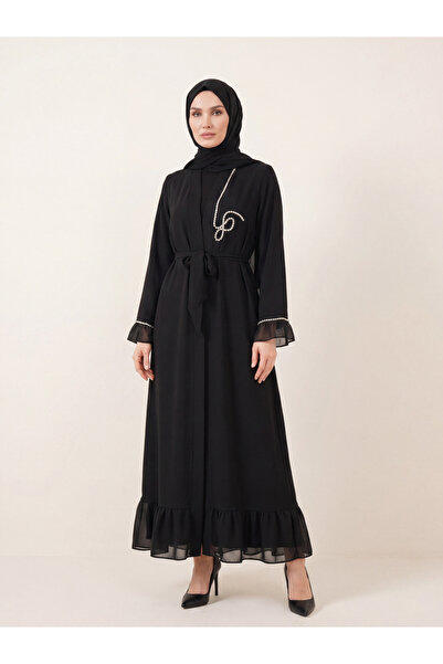Beyza Giyim 9801 Taş İşlemeli Abaya