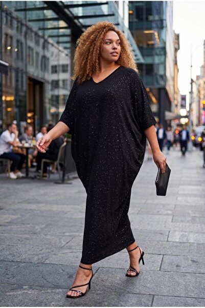 Ebsumu Women's Plus Size Extra Comfortable Fit Sho Fabric Stone Printed Black...