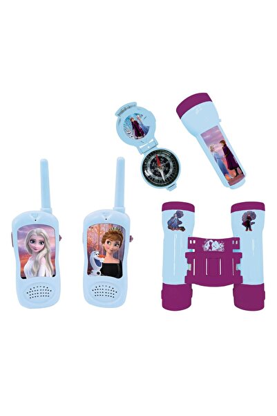 Disney Frozen Set Walkie Talkies, binoclu si busola, Lexibook, raza de transm...