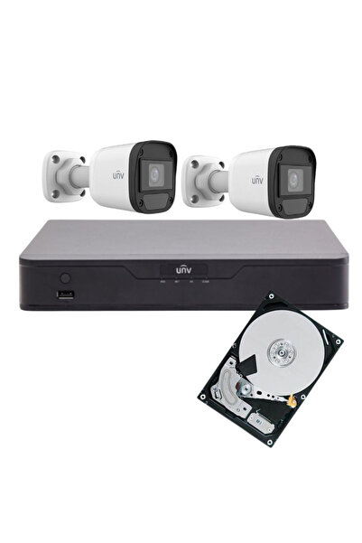 UNV Sistem complet de supraveghere video IP pentru exterior, 2 camere, 2 MP, ...