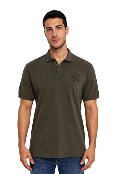 Arma Ar-Ma Men's Polo Collar T-Shirt Picture Printed Knitted Fabric Regular F...