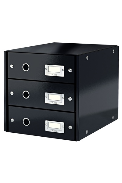 Leitz Dulap negru cu 3 sertare CLICK&STORE