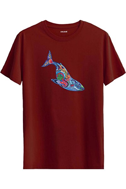 Colermi Artistic Printed T-Shirt with Colorful Whale Figure