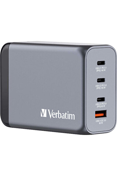 Verbatim Φορτιστής χωρίς καλώδιο GaN με θύρα USB-A και 3 θύρες USB-C Power De...