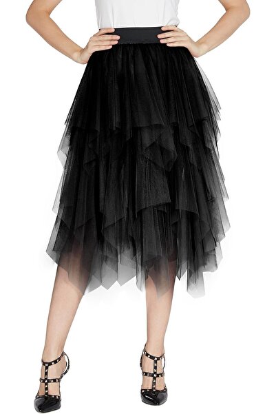 OEM Fustă Tulle Tutu de Prințesă Elegantă Balet Midi Neagră L