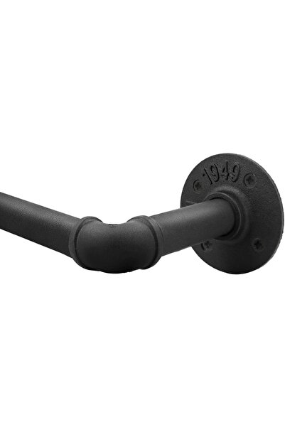 OEM Baghetă metalică industrială reglabilă, solidă, neagră, 310-410 cm