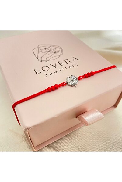 Lovera Jewellery 925 Ayar Gümüş Sertifikalı Dört Yapraklı Yonca Şans ve Sevgi...