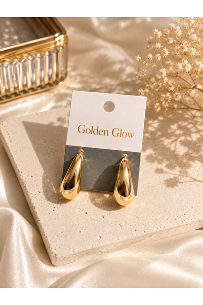 Goldenglowco Altın Kaplama Damla Küpe