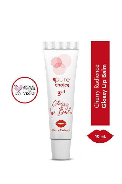 Pure Choice Nemlendirici Onarıcı Parlatıcı 3in1 Glossy Lip Balm Cherry Radian...