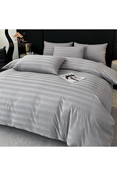JOJO HOME Lenjerie de Pat 100% Bumbac, Damasc Deluxe Hotelier, 6 Piese, Cearc...