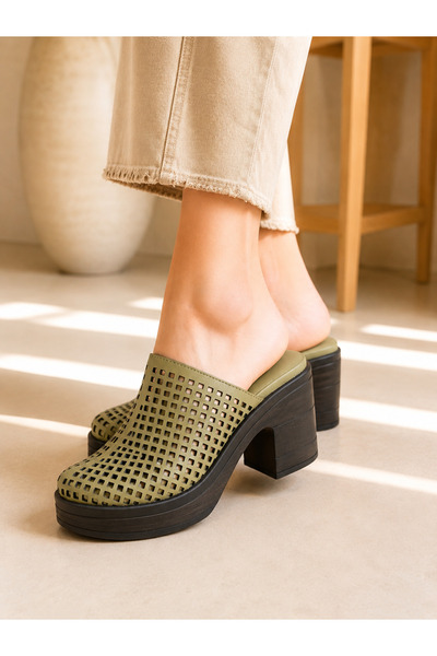 Maiss Shoes Hakiki Deri Kadın Terlik