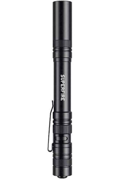 SUPERFIRE Φακός LED IP44 με Μέγιστη Φωτεινότητα 121lm Μαύρο Κωδικός: L28