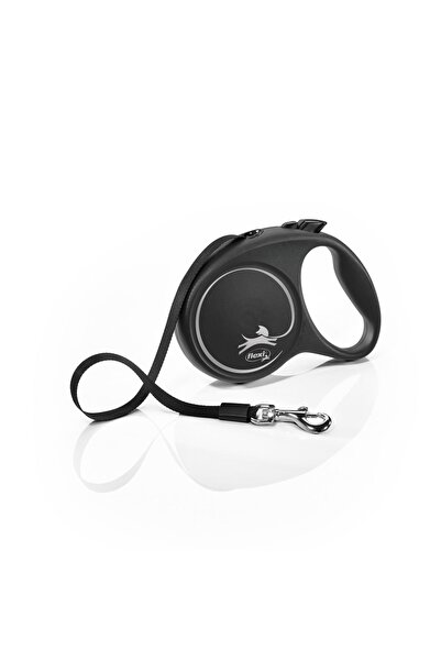 Flexi Lesa retractabila Flexi, neagra, lungime 5 m, pentru caini cu greutate ...