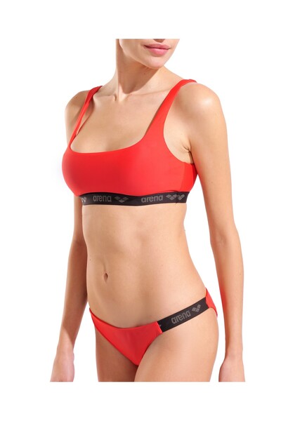 ARENA W ELASTIC SOLID BIKINI BANDEAU LADYBUG Kadın Bikini Takımı