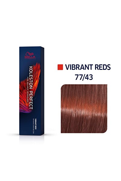 Wella Koleston Perfect Me+ Vopsea de păr permanentă Roșu vibrant 77/43 60 ml