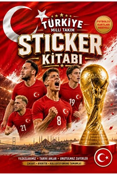 Derin Yayınları Milli Takım Sticker Kitabı (Futbolcu Tanıtım Kartları Hediyeli)