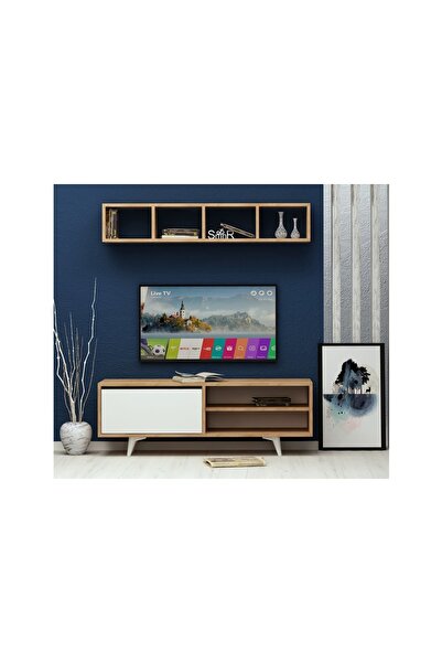 Vivense ESMOB DUKU TV ÜNİTESİ, MEŞE-BEYAZ