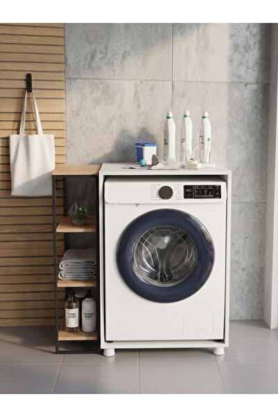 BAYOLD MOBİLYA FİONA Çamaşır Makine Dolabı ÇOK AMAÇLI DOLAP BANYO DOLABI Beyaz