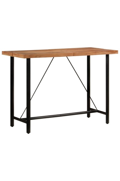 vidaxl Masă de bar, 150x70x107 cm, lemn masiv acacia și fier