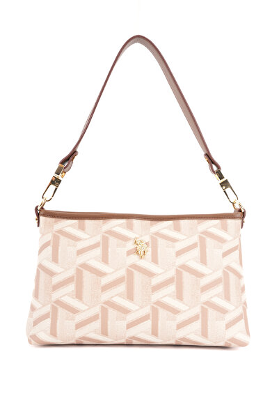 U.S. Polo Assn. K.Beige-A.Brown Women's Shoulder Bag Us26508