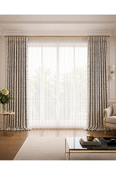 perdra Țesătură Premium pentru Draperii cu Model Pompon | Design Texturat cu ...