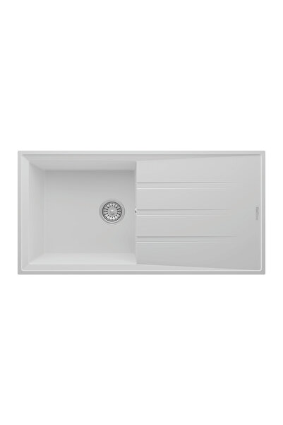 RealStone Efes 100 P012 Granit Evye 1000x500 mm Tek Göz Damlalıklı Mutfak Evy...