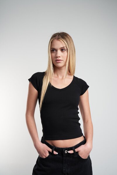 citycenterfashion Ženska osnovna bluza sa V-izrezom cty-abr-5171