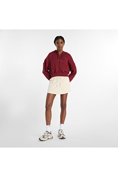 New Balance French Terry Kadın Bordo Sweatshirt