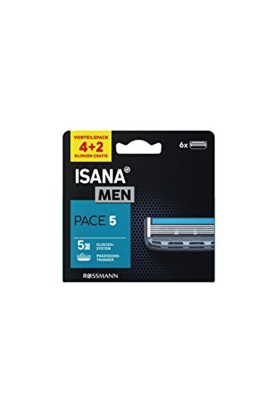 ISANA MEN Tıraş Bıçağı 5 Bıçaklı Sistem 4+2 Yedek Pace 1 Adet