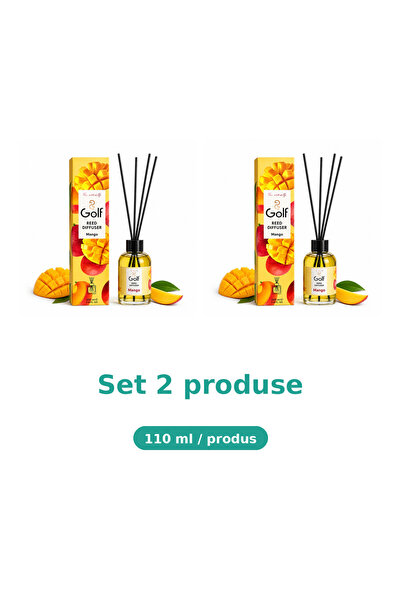 Golf Bax 2 Pachete Betisoare Parfumate pentru Camera Reed Diffuser Mango, Aro...