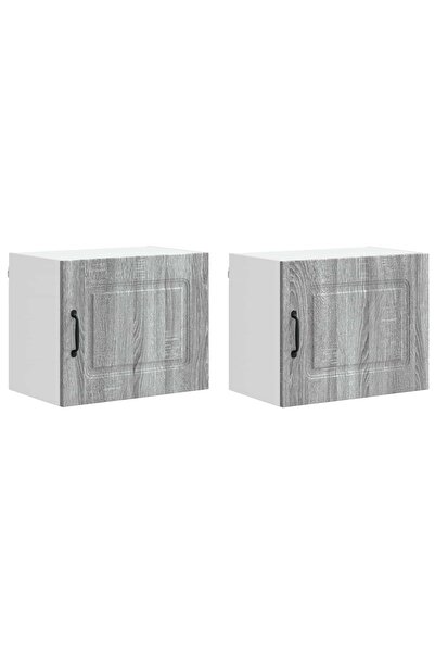 vidaxl Dulap de bucătărie Kalmar 2 pcs Gri Sonoma 50 x 31 x 40 cm
