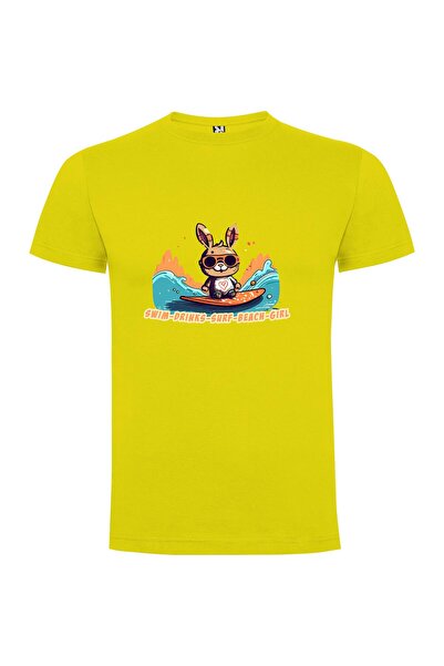iLovePrints Bunny Surfing Sensation Tshirt