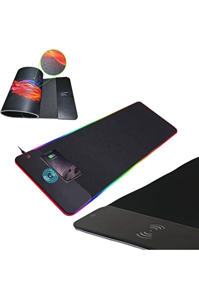 ARABIQO RGB Gaming Mouse Pad Large Extended Mat with Wireless Charging, Water...