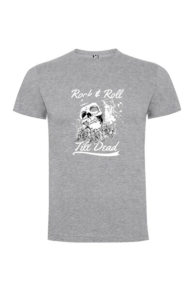 iLovePrints Skull Rock 'n Roses Tshirt