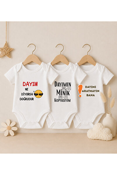 MODAT 100% Cotton Baby Bodysuit - 3-Piece Set - Baby Bodysuit