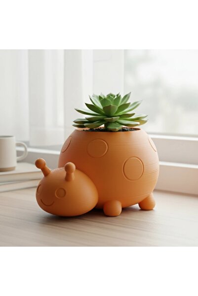 OEM Ghiveci Decorativ Tip Buburuză pentru Plante Mici și Suculente - Orange c...