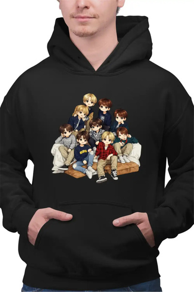 OEM Ανδρικό Φούτερ NCT 127 Καρτούν K-pop Εμπορεύματα