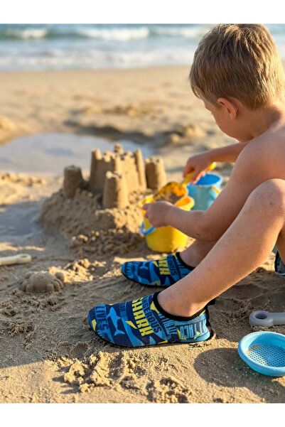 Sea&Blue Shark Blue Non-Slip Silicone Sole Children's Sea Shoes - Beach and Pool Shoes - Sea Boots