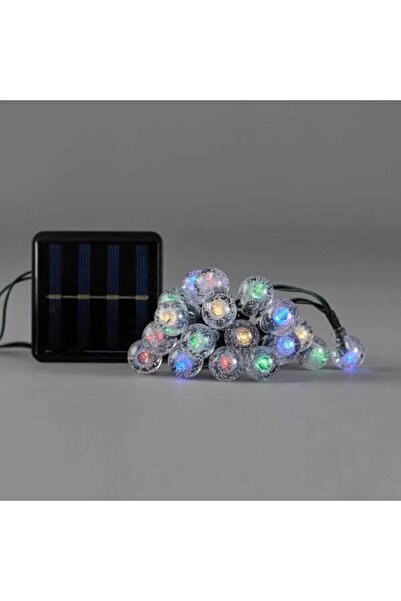 EUROLAMP 80 λαμπάκια LED σε σειρά με ακρυλικές διάφανες μπάλες και με ηλιακό ...