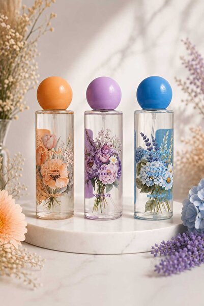 Girly Talk Soft Bouquet - Golden Bloom - Fresh Meadow Kadın Vücut Spreyi 3x10...