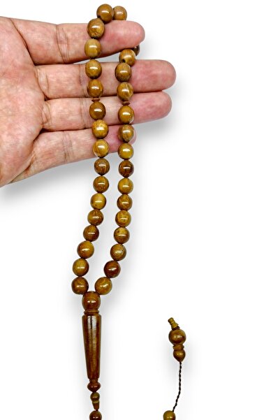 Hanedan Hediyelik سبحة كوكا مستديرة الشكل 33 حبة 10 ملم الطول الإجمالي 32 سم